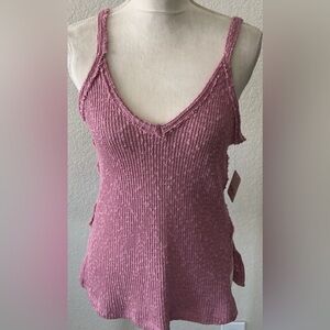 NWT Free People Nubby Sweater Tank in Smoked Pink XS-S